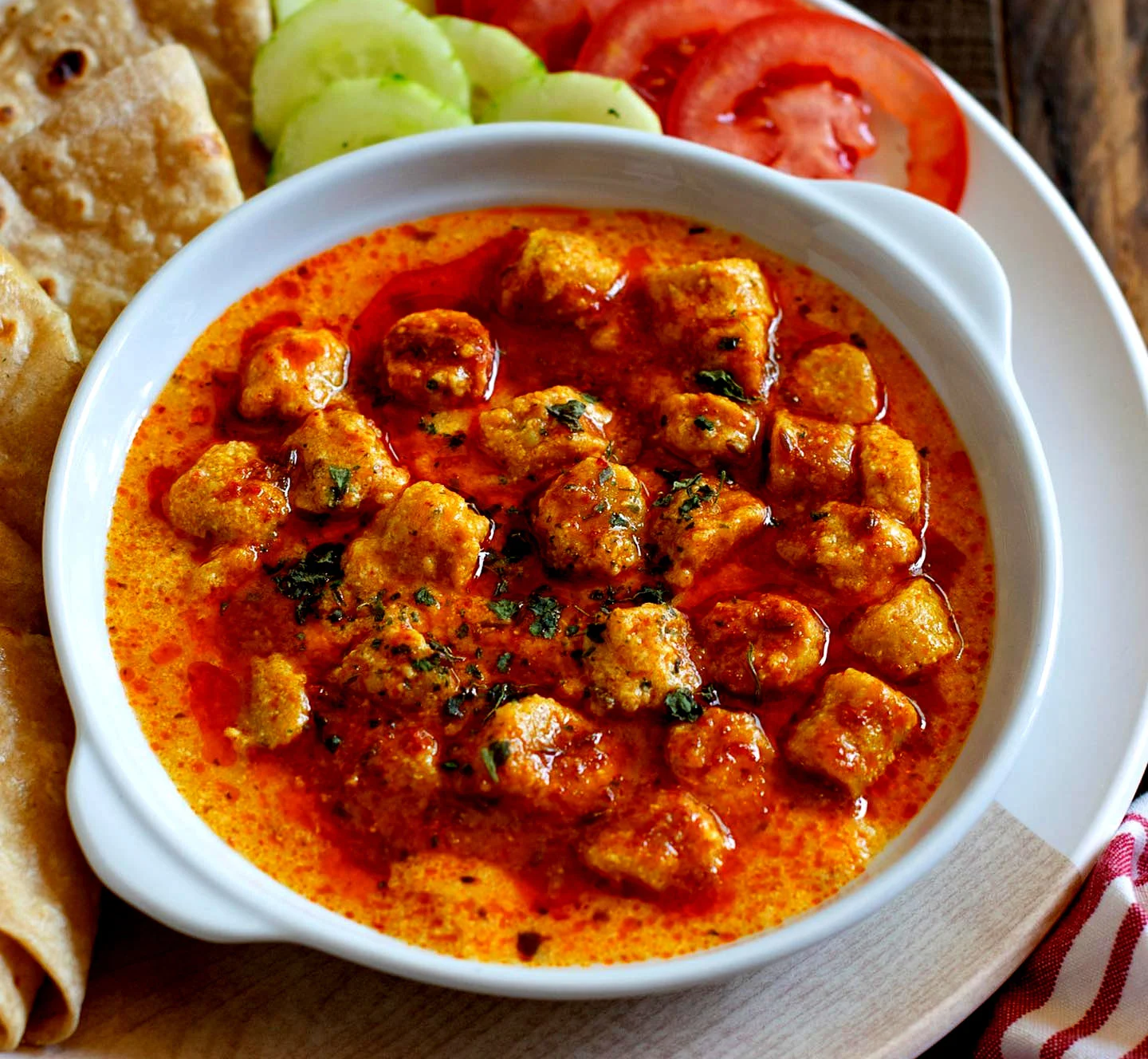 Authentic Rajasthani Gatte Ki Sabzi served with rich curry and traditional flavors