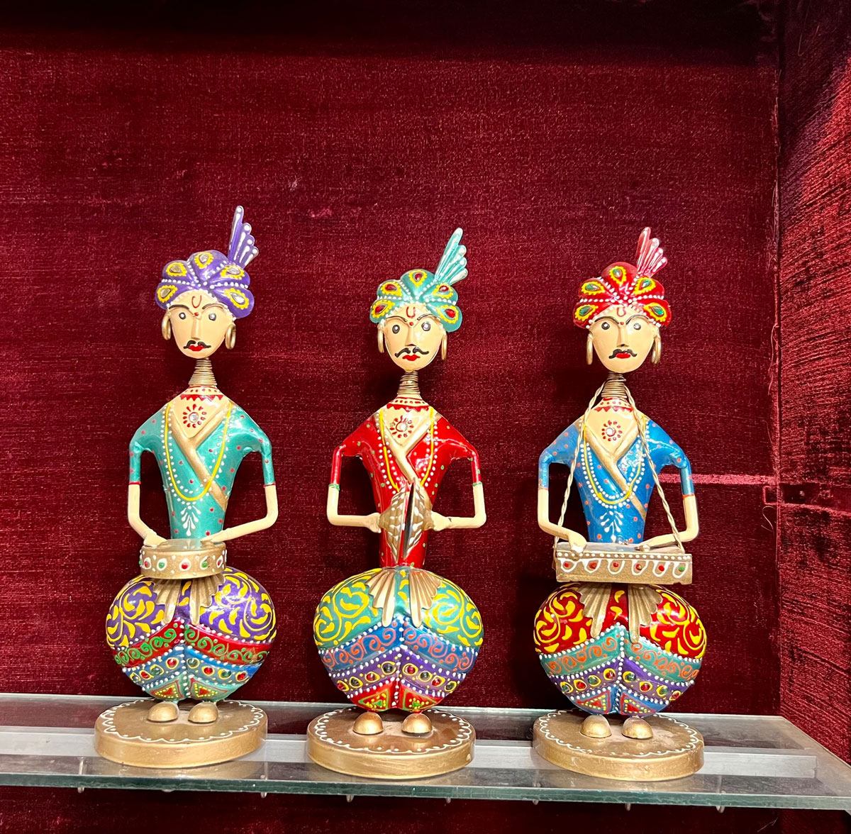 Handcrafted Rajasthan artisan materials with intricate designs and vivid colors