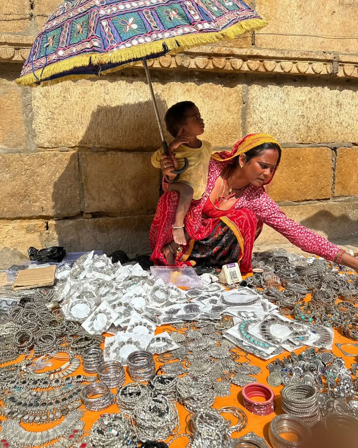 Rajasthan palace with desert safari view